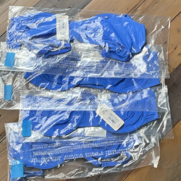 NWT Aerie SMOOTHEZ Mesh Unlined Bra In Marble Blue - Picture 2 of 2